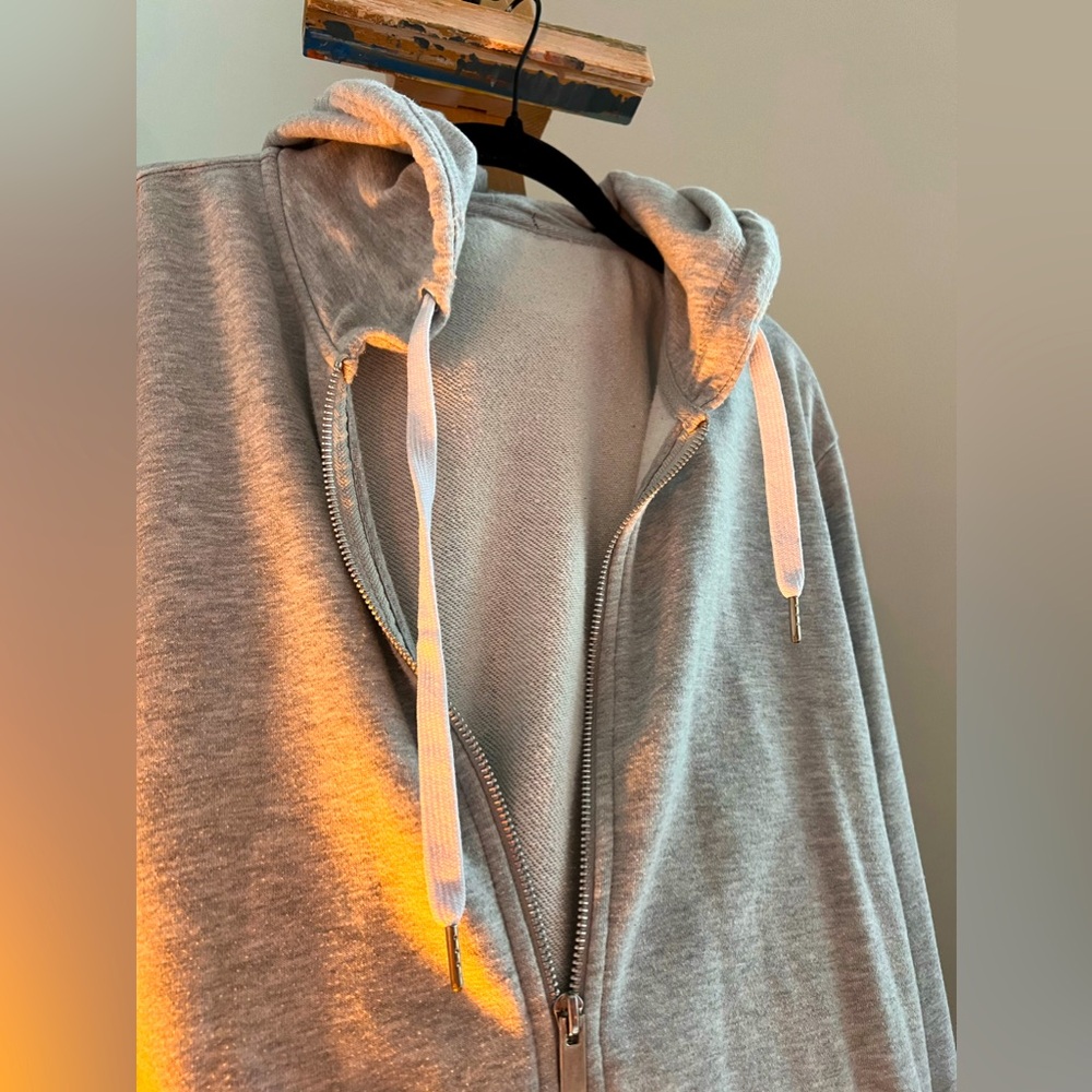 Zip up jacket.